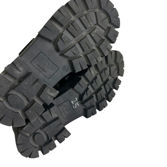 GBG Los Angeles Black chunky ankle Buckle strap Sandals 90s Y2k Size 5.5 - Picture 7 of 9